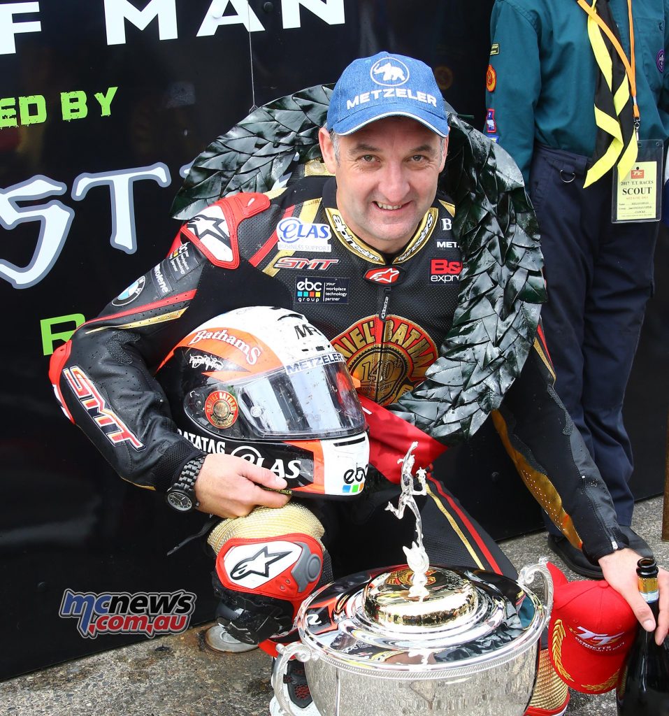 Michael Rutter took his first TT win since 2013, and his fifth in total, when he won Wednesday afternoon’s Bennetts Lightweight TT race at the 2017 Isle of Man TT Races